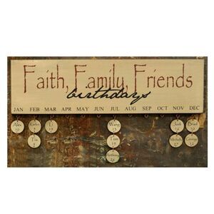 Birthday Calendar wall decor